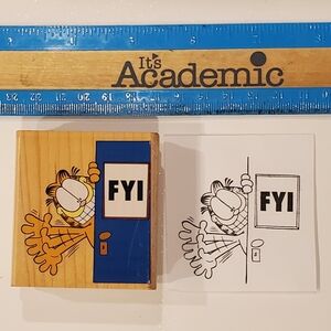 Garfield FYI Wooden Stamp Set - Blue & Natural